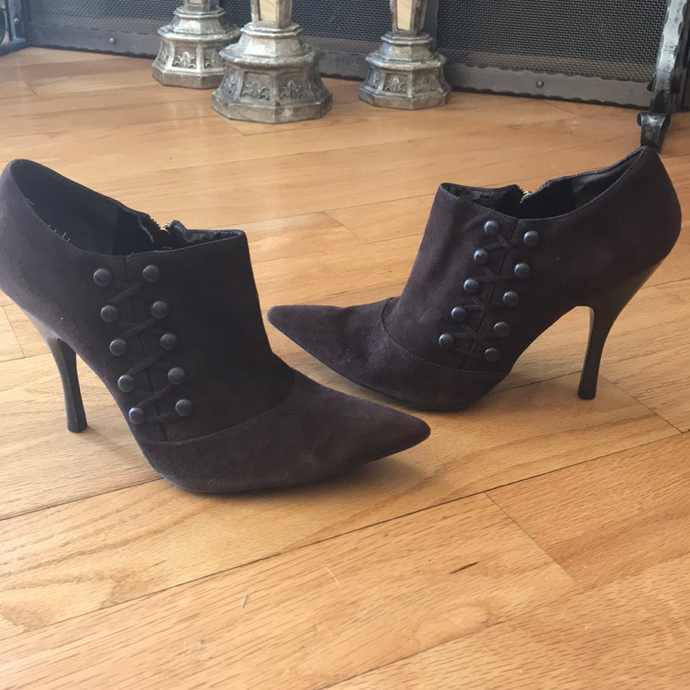 Guess chocolate booties.